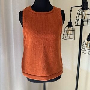 J.Crew Burnt Orange Sleeveless Knit Top – Size Small